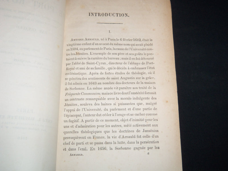 1846 LOGIQUE DE PORT ROYAL VOLUME BY ARNAULD - FRENCH - KD 4815I