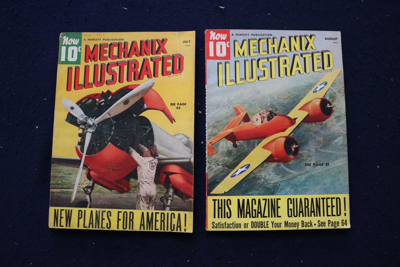 1940 MECHANIX ILLUSTRATED MAGAZINE - LOT OF 10 - O 3502