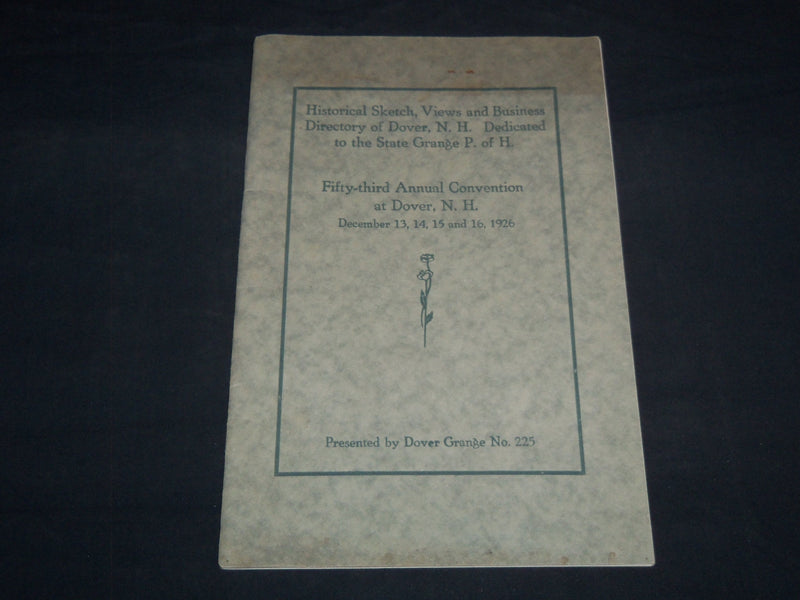 1926 DOVER N. H. HISTORICAL SKETCH VIEWS & BUSINESS DIRECTORY - J 8668