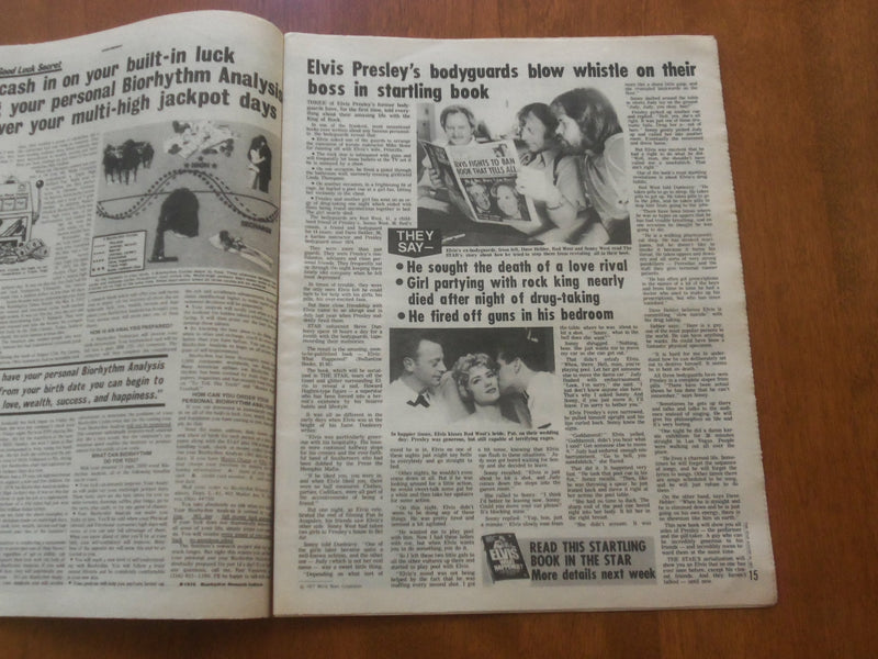 1977 AUGUST 23 THE STAR NEWSPAPER - ELVIS: STORY OF GUNS, GIRLS, DRUGS - NP 4689
