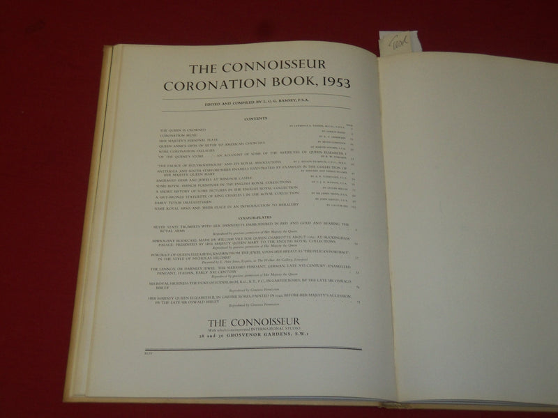 1953 THE CONNOISSEUR CORONATION HARDCOVER BOOK - NICE PRINTS - KD 5430