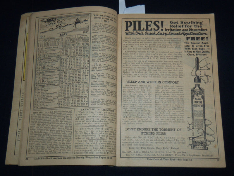 1945 ILLINOIS HERB CO. HEALTHWAY PRODUCTS ALMANAC - J 8849