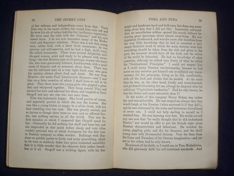 1919 THE SECRET CITY HARDCOVER BOOK BY HUGH WALPOLE - KD 9044
