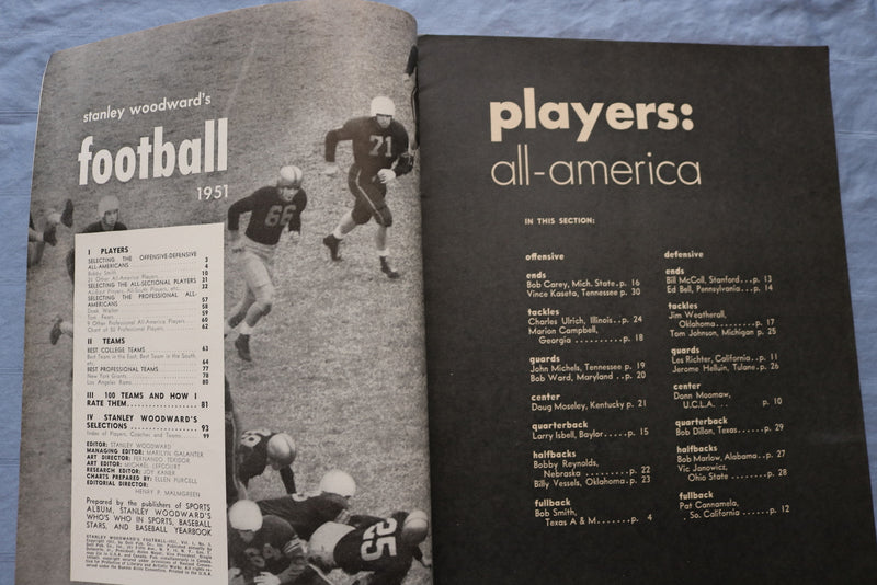 1951 STANLEY WOODWARD'S FOOTBALL MAGAZINE - BOB SMITH COVER - ST 5506T