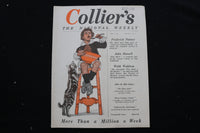 1919 APRIL 5 COLLIER'S MAGAZINE - AN EATING BOY AND CAT COVER - E 10947