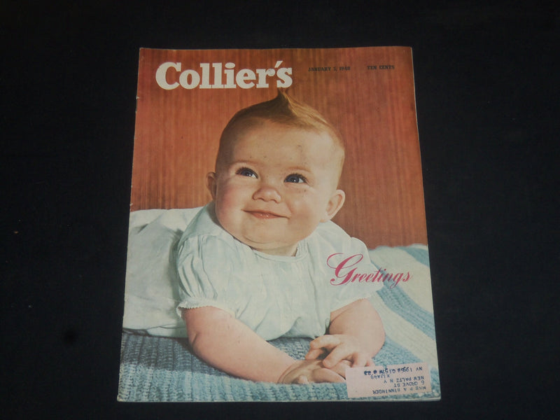 1948 JAN 3 COLLIER'S MAGAZINE - GREAT ILLUSTRATIONS, ARTICLES & ADS - SP 7845