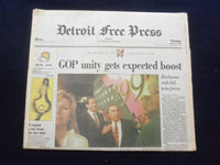 1996 AUG 13 DETROIT FREE PRESS NEWSPAPER -GOP UNITY GETS EXPECTED BOOST- NP 7265