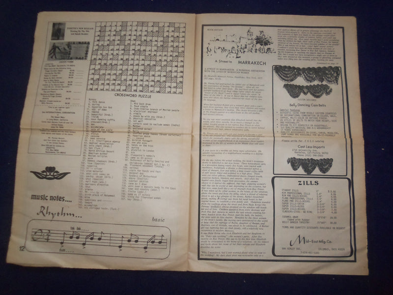 1976 HABIBI NEWSPAPER - VOLUME 3, NUMBER 3 - MIDDLE EASTERN DANCE/MUSIC- NP 6853