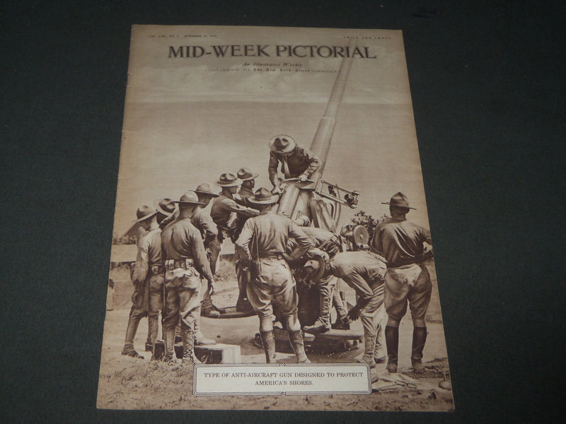 1918 OCTOBER 24 MID-WEEK PICTORIAL MAGAZINE SECTION - ANTI-AIRCRAFT GUN- NP 2857