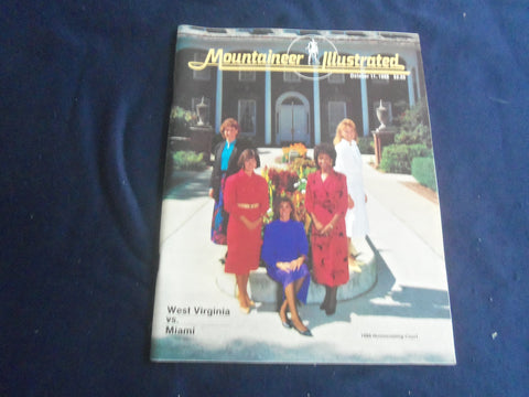 1986 OCTOBER 11 FOOTBALL PROGRAM - WEST VIRGINIA UNIV VS MIAMI UNIV - SP 4686S