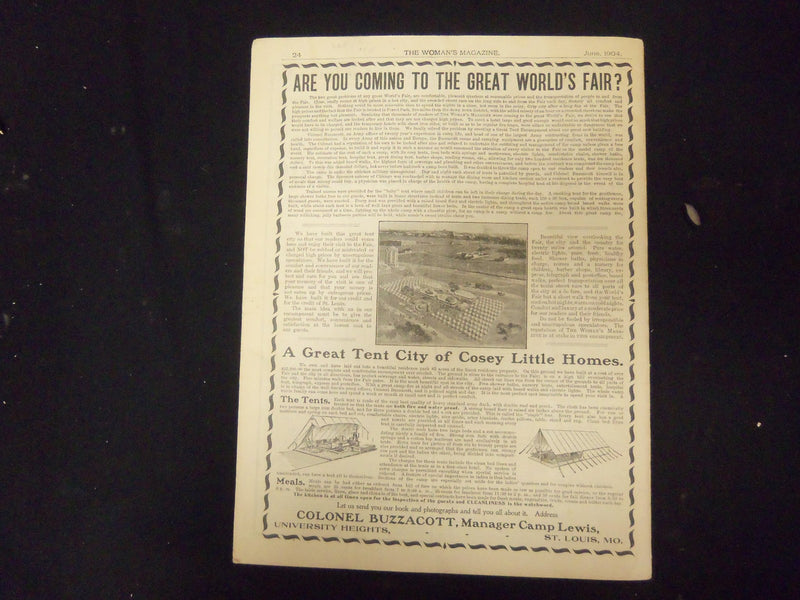 1904 JUNE WOMAN'S MAGAZINE - NICE ILLUSTRATIONS, STORIES & ADS - ST 3961