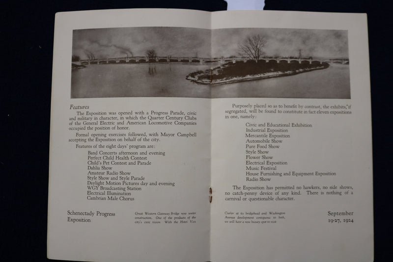 1924 SEPTEMBER 19-27 SCHENECTADY PROGRESS EXPOSITION SOFTCOVER BOOK - K 1591