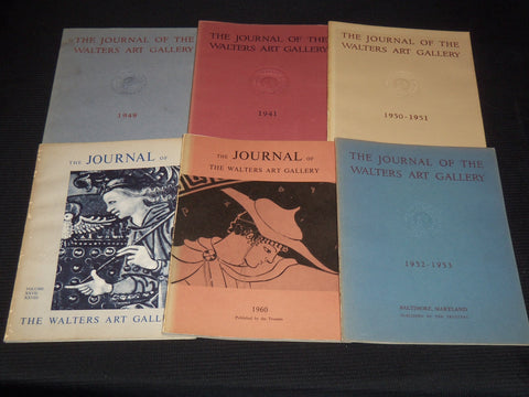 1941-1965 THE JOURNAL OF THE WALTERS ART GALLERY LOT OF 6 - MARYLAND - O 3302