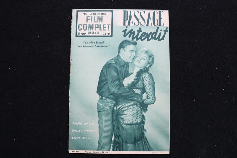 1952 FILM COMPLET MAGAZINE - JOSEPH COTTON-SHELLEY WINTERS COVER - E 25937