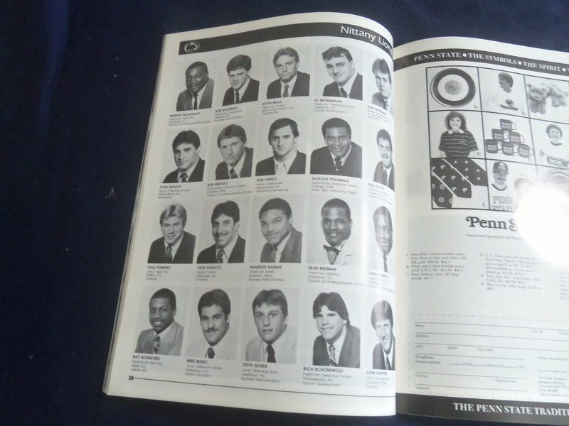 1985 OCT 12 FOOTBALL PROGRAM - PENN STATE UNIV VS UNIVERSITY ALABAMA - ST 6044ZA