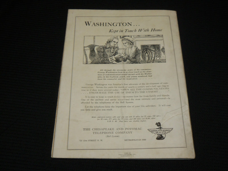 1932 GEORGE WASHINGTON BICENTENNIAL COMMISSIONS SOFTCOVER PROGRAM - J 6949