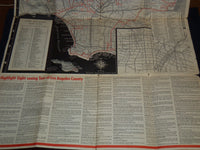 1949 SOUTHERN CALIFORNIA ALL YEAR CLUB SIGHT SEEING FOLD OUT MAP - J 8559