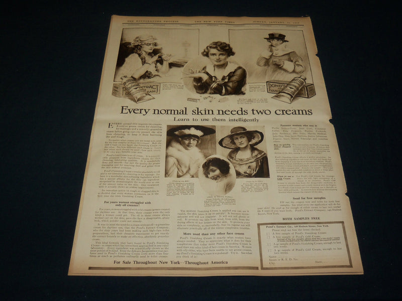 1917 JANUARY 21 NEW YORK TIMES ROTO PICTURE SECTION - ENRICO CARUSO - NT 8980