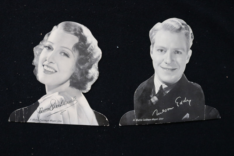 1930'S JEANETTE MACDONALD & NELSON EDDY CARDBOARD DISPLAYS - LOT OF 2 - K 2895