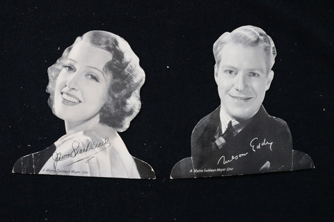 1930'S JEANETTE MACDONALD & NELSON EDDY CARDBOARD DISPLAYS - LOT OF 2 - K 2895