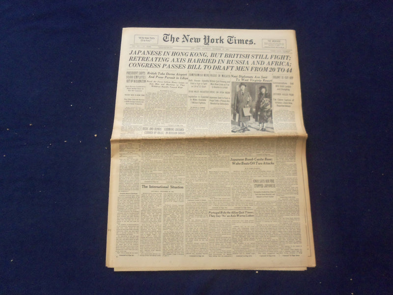 1941 DEC 20 NEW YORK TIMES - JAPANESE IN HONG KONG, BRITISH STILL FIGHT- NP 6485