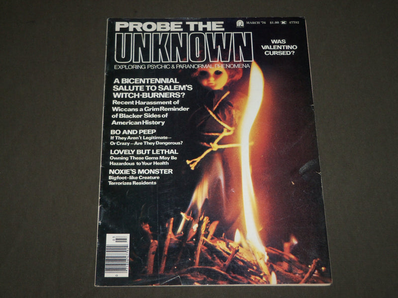 1976 MARCH PROBE THE UNKNOWN MAGAZINE - SALEM WITCH BURNERS - CW 31