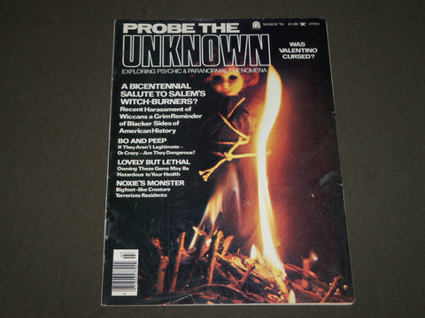 1976 MARCH PROBE THE UNKNOWN MAGAZINE - SALEM WITCH BURNERS - CW 31