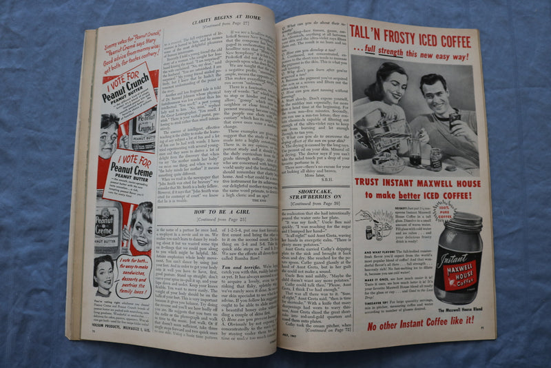 1947 JULY WOMAN'S DAY MAGAZINE - GREAT COVER, ARTICLES & ADS - ST 1000S