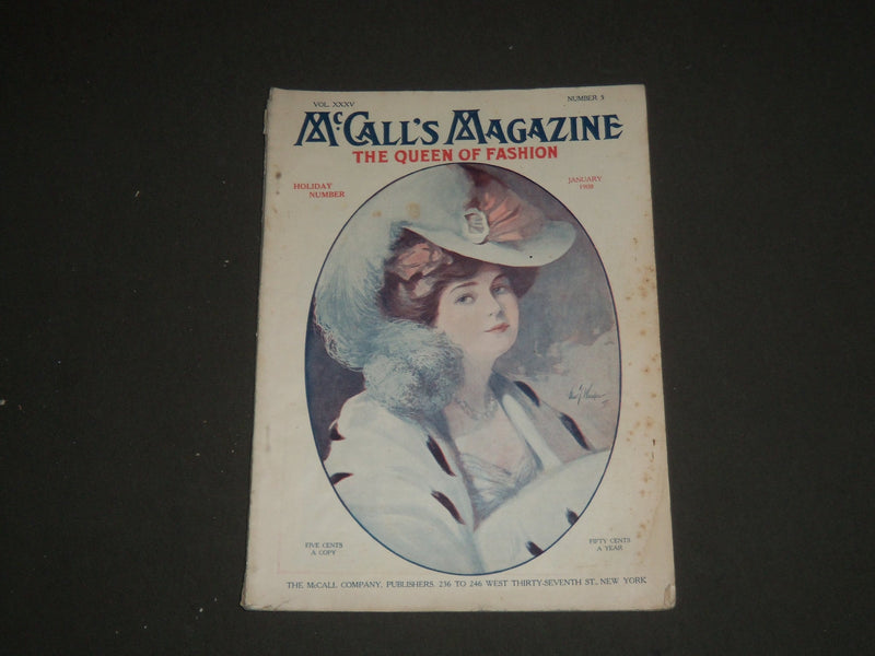 1908 JANUARY MCCALL'S MAGAZINE - GREAT FASHION ILLUSTRATIONS & ADS - ST 5390