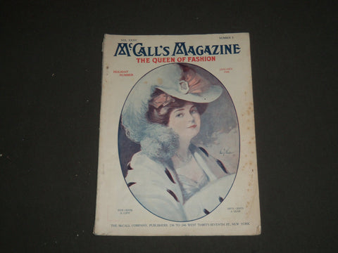 1908 JANUARY MCCALL'S MAGAZINE - GREAT FASHION ILLUSTRATIONS & ADS - ST 5390