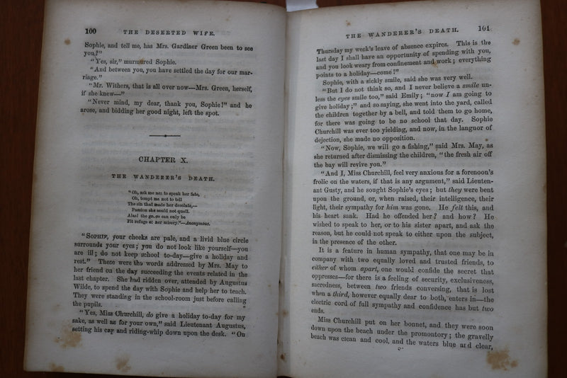 1856 THE DESERTED WIFE HARDCOVER BOOK BY EMMA SOUTHWORTH - KD 9612
