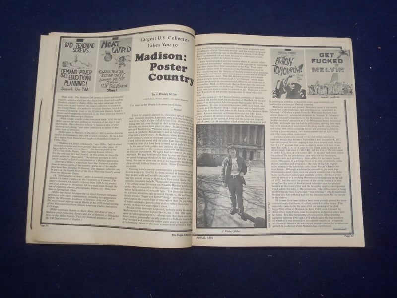 1976 APRIL 23 BUGLE AMERICAN MAGAZINE-MADISON POSTER ART: STREET NOTALGIA-J 9440