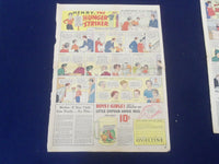 1933-1940 OVALTINE FULL PAGE COLOR COMICS ADS - LOT OF 7 - NP 5255