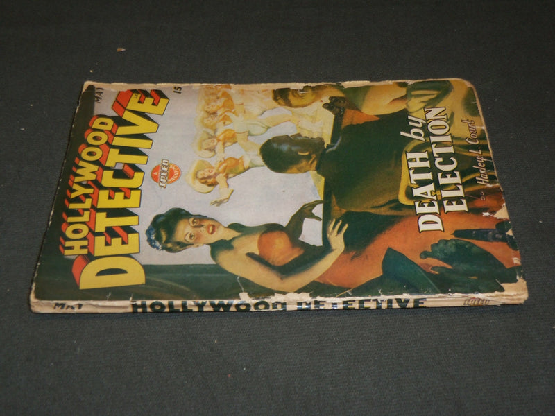 1944 MAY HOLLYWOOD DETECTIVE PULP MAGAZINE - DEATH BY ELECTION - ST 3367