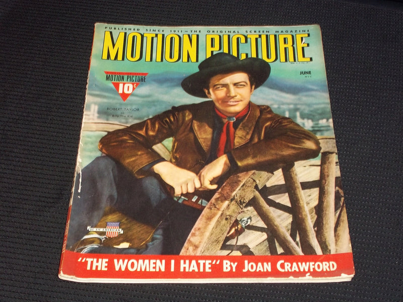 1941 JUNE MOTION PICTURE MAGAZINE - ROBERT TAYLOR FRONT COVER - E 1511
