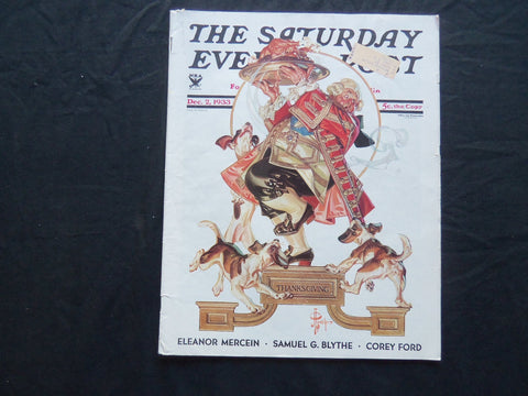 1933 DEC 2 THE SATURDAY EVENING POST MAGAZINE - J.C. LEYENDECKER COVER - SP 1540