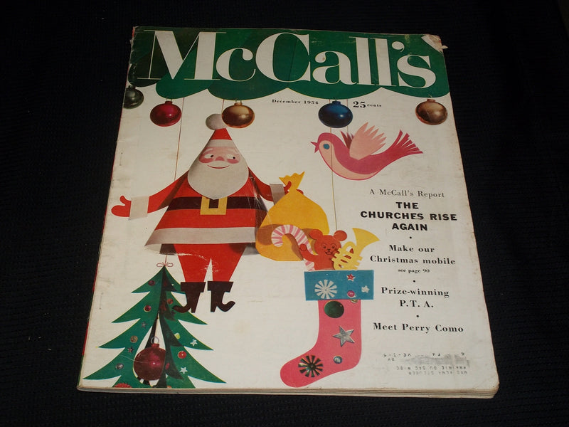 1954 DECEMBER MCCALL'S MAGAZINE - NICE FASHION FRONT COVER - E 5939