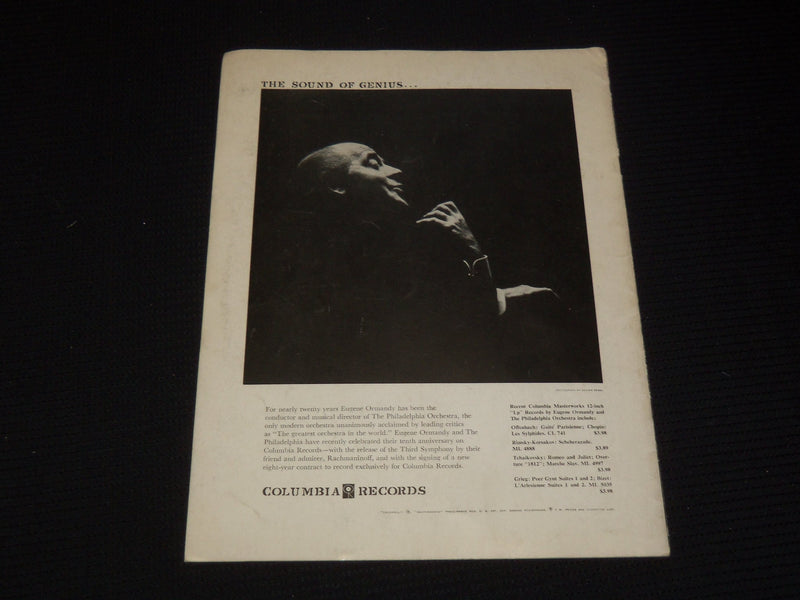 1956 PHILADELPHIA ORCHESTRA PROGRAM - ORMANDY - J 9517