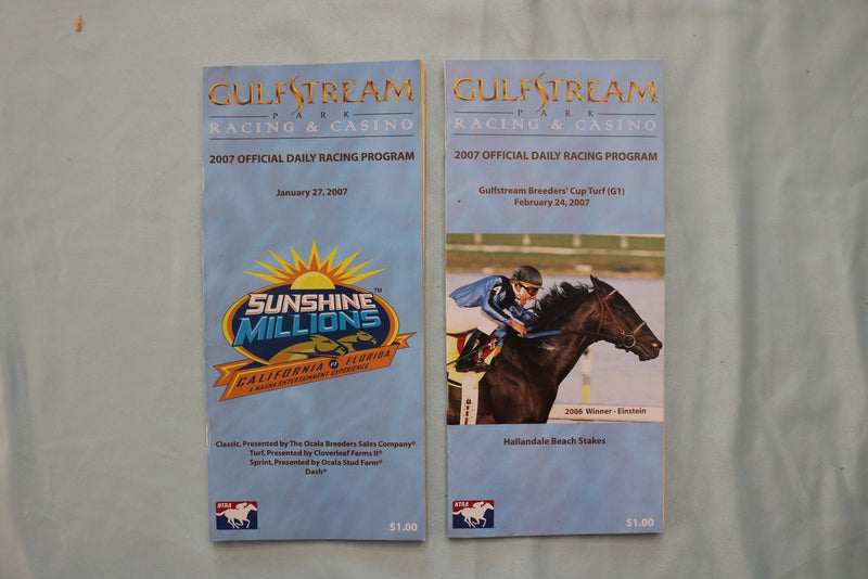 1985-2007 GULF STREAM PARK HORSE RACING PROGRAMS - LOT OF 62 - O 3957