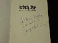 1973 PERFECTLY CLEAR HARDCOVER BOOK INSCRIBED BY FRANK MANKIEWICZ - D 442