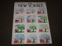 1963 DECEMBER 28 NEW YORKER MAGAZINE FRONT COVER ONLY - GREAT ART FOR FRAMING