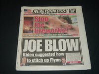 2020 JUNE 25 NEW YORK POST NEWSPAPER - JOE BLOW - BIDEN TO STITCH UP FLYNN