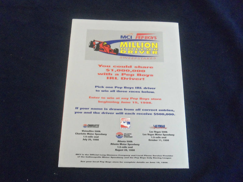 1998 MAY 24 82ND INDIANAPOLIS 500 RACING PROGRAM - GREAT PHOTOS - SP 6599I