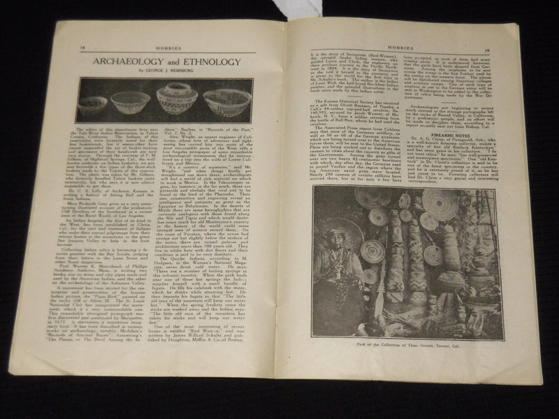 1919 OCTOBER HOBBIES MAGAZINE - PERCY MCGRAW MANN - VOLUME 2 NO. 1 - SP 4863A