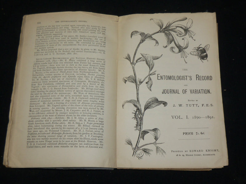 1890-1936 THE ENTOMOLOGIST'S MONTHLY RECORD & JOURNAL OF VARIATION LOT OF 515
