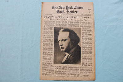 1934 DEC 2 NEW YORK TIMES BOOK REVIEW SECTION - FRANZ WERFEL'S NOVEL - NP 9165
