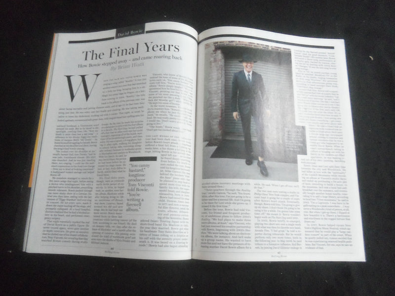 2016 FEBRUARY 11 ROLLING STONE MAGAZINE - DAVID BOWIE 1947-2016 - B 4370X