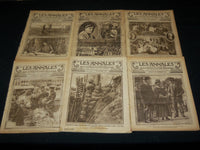 1918 LES ANNALES REVUE ILLUSTREE WWI FRENCH MAGAZINE LOT OF 13 ISSUES - O 3026