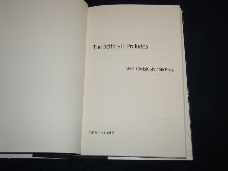 1982 THE BETHESDA PRELUDES HARDCOVER BOOK BY WALT-CHRISTOPHER STICKNEY- KD 4670G