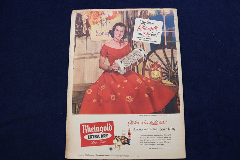 1956 SEPTEMBER 9 NY MIRROR MAGAZINE - DEBRA PAGET COVER - E 22592